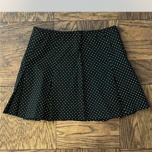 Pookie & Sebastian A line polkadot mini skirt W some pleats ~preppy Clueless Y2K
